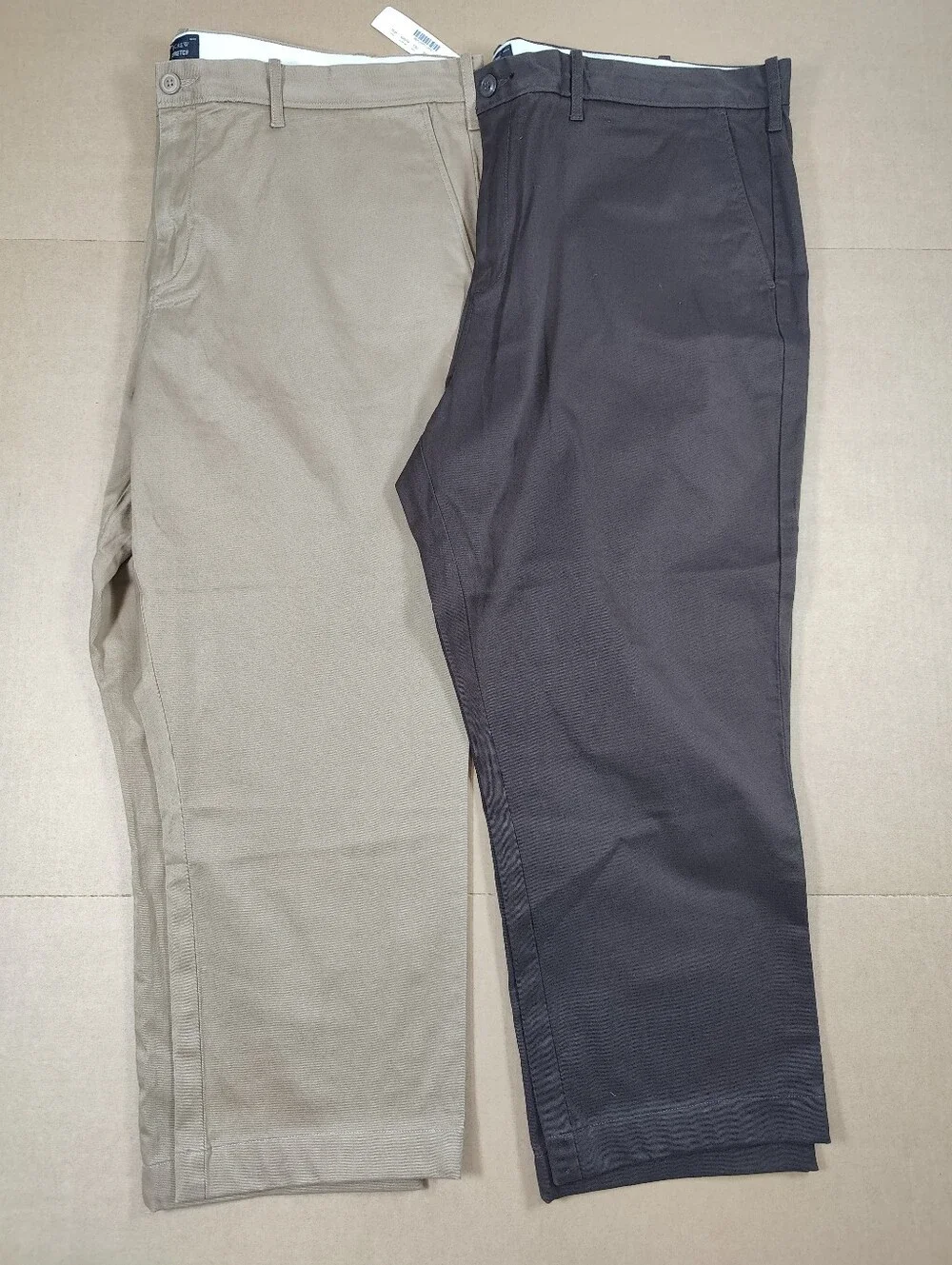 NWT J.Crew Lot Of 2 Broken-In Brown Beige 770 Straight Cotton Chinos Sz 42Wx25L